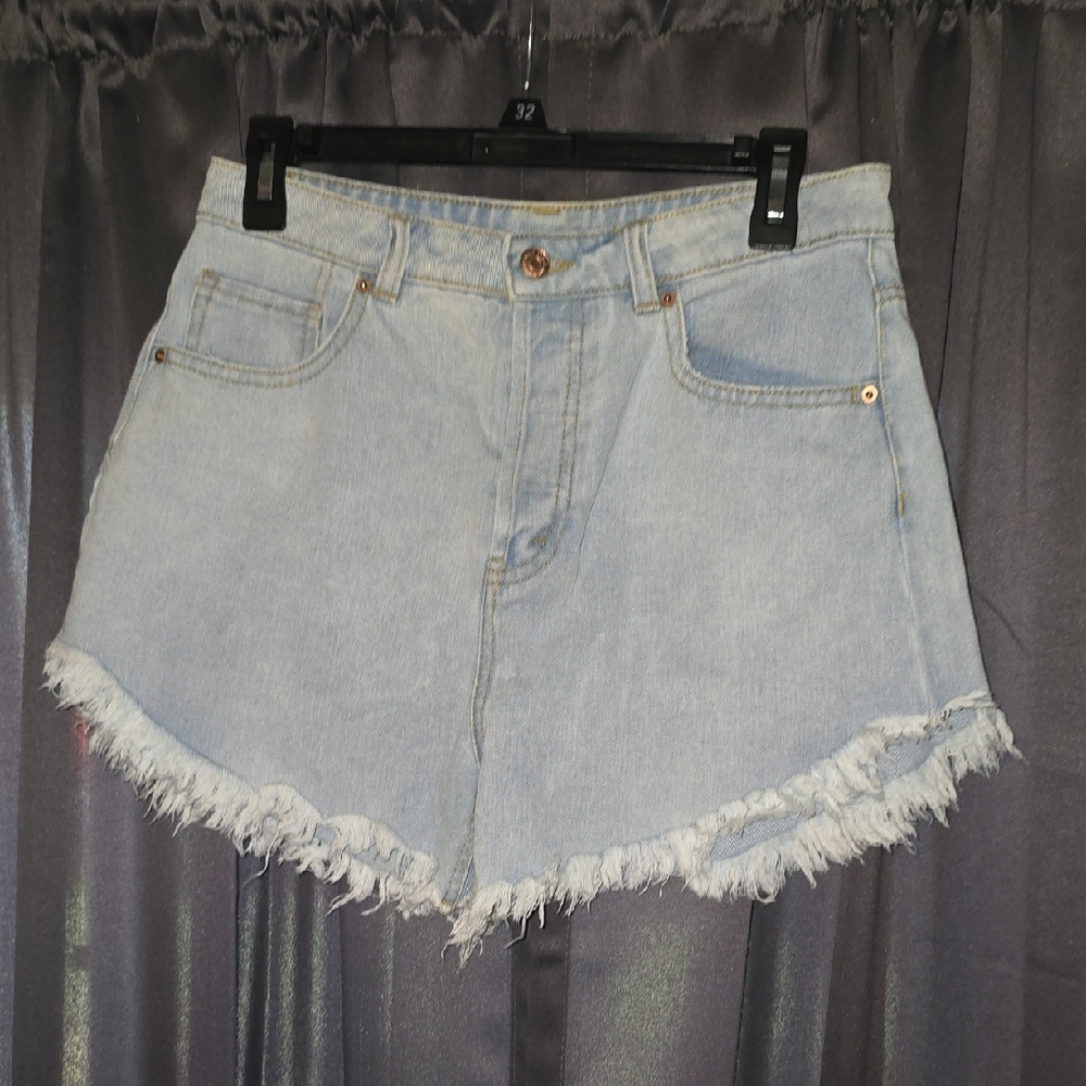 Wild Fable Light Blue Frayed Jean Shorts